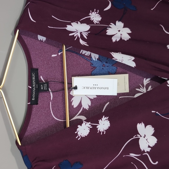 Banana Republic Purple Floral Midi Dress - Picture 2 of 6